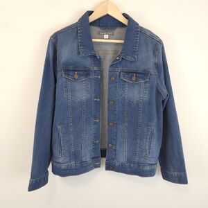 Garnet Hill Denim Jacket with Chest Pockets